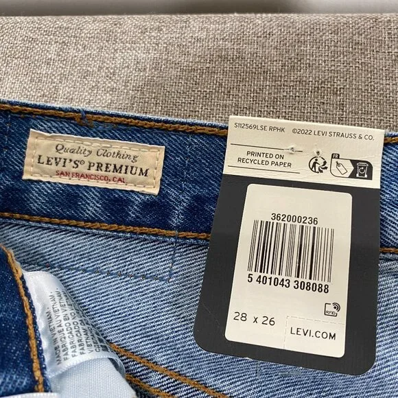 Levi's Premium 501 Cropped Denim Jeans Women's 28 High Rise Blue Casual NWT - Picture 5 of 14